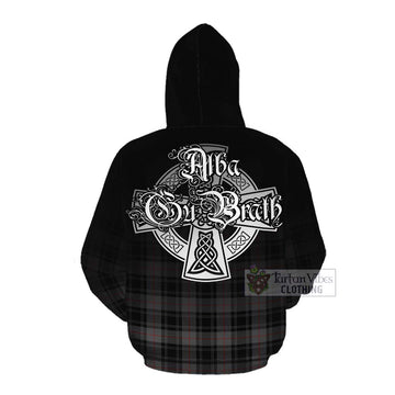 Moffat Tartan Cotton Hoodie Featuring Alba Gu Brath Family Crest Celtic Inspired