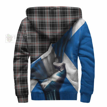 Moffat Tartan Sherpa Hoodie with Family Crest Scotland Patriotic Style