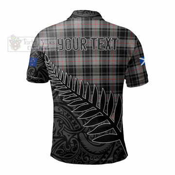 Moffat Crest Tartan Polo Shirt with New Zealand Silver Fern Half Style