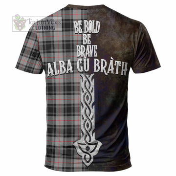 Moffat Tartan Family Crest T-Shirt Alba Gu Brath Be Brave Lion Ancient Style - Tartan Vibes Clothing