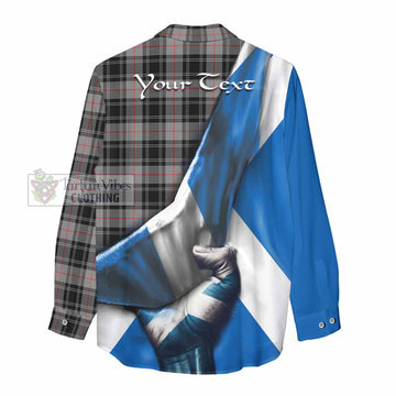 Moffat Tartan Women's Casual Shirt with Family Crest Scotland Patriotic Style