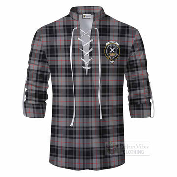 Moffat Tartan Ghillie Kilt Shirt with Family Crest DNA In Me Style