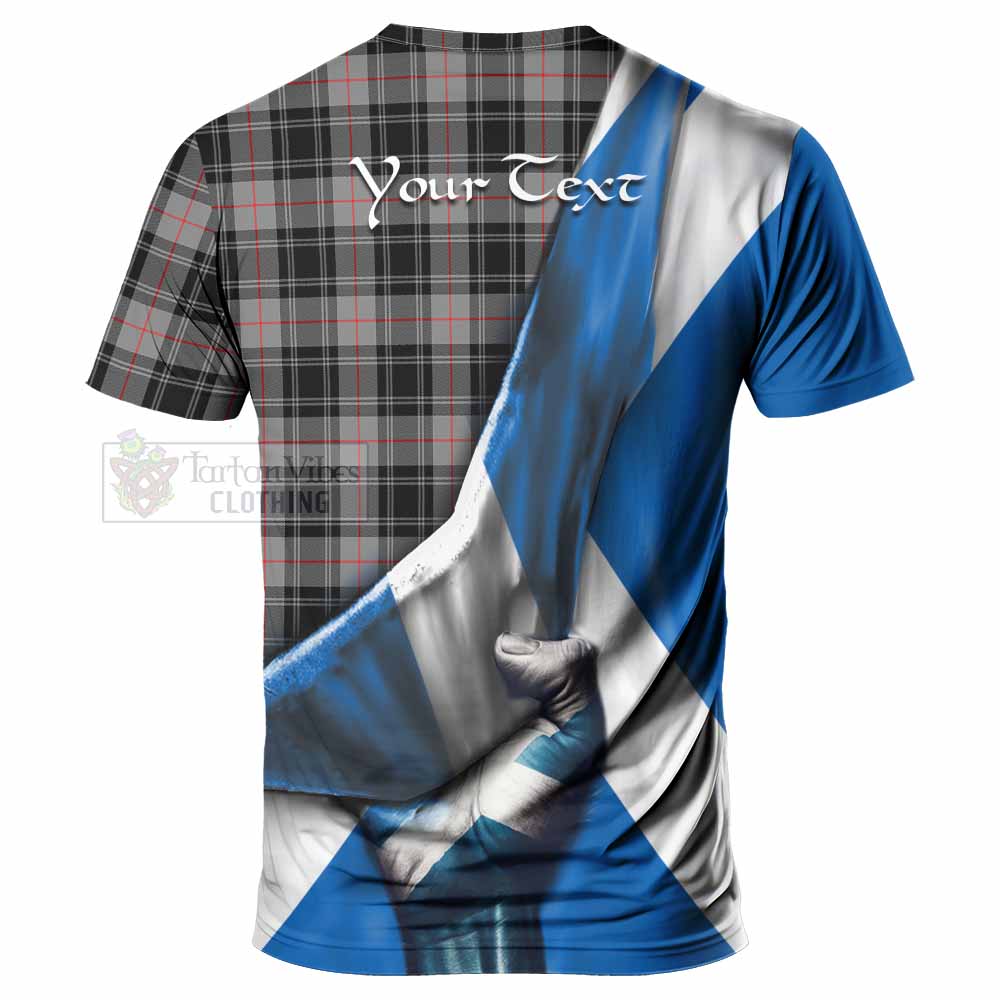 Tartan Vibes Clothing Moffat Tartan T-Shirt with Family Crest Scotland Patriotic Style