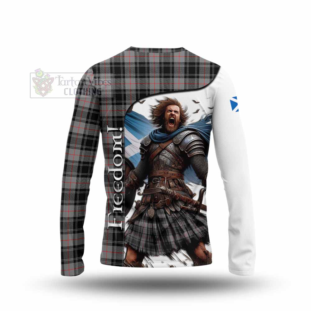 Tartan Vibes Clothing Moffat Crest Tartan Long Sleeve T-Shirt Inspired by the Freedom of Scottish Warrior