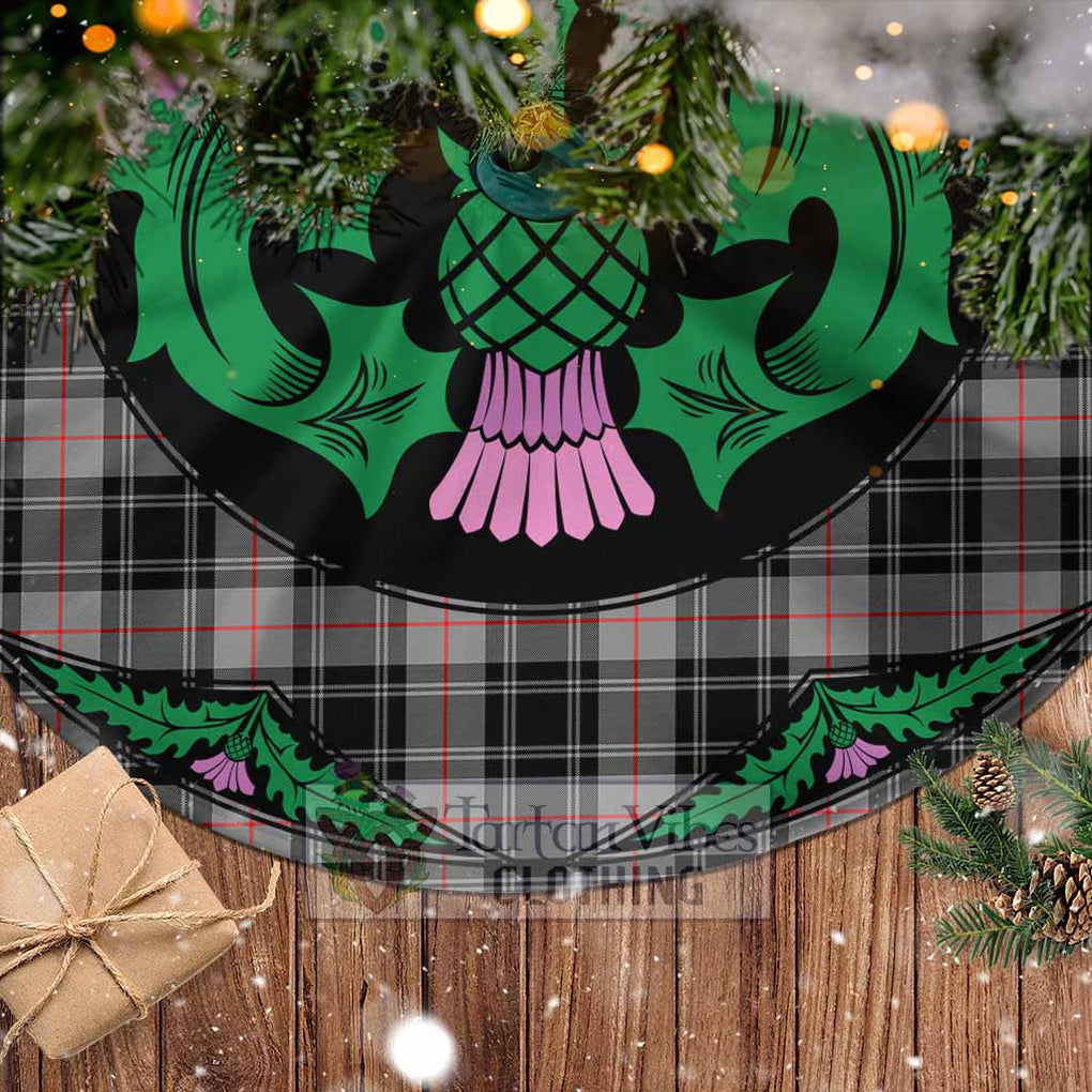 Tartan Vibes Clothing Moffat Tartan Christmas Tree Skirt Scottish Thistle Style