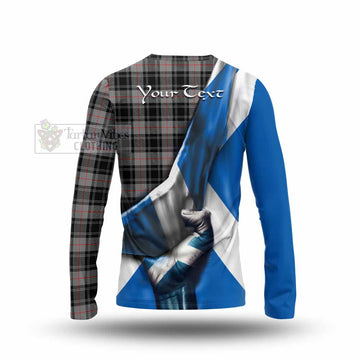 Moffat Tartan Long Sleeve T-Shirt with Family Crest Scotland Patriotic Style