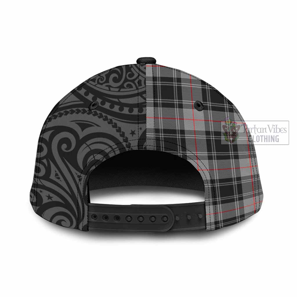 Tartan Vibes Clothing Moffat Tartan Classic Cap with New Zealand Silver Fern Half Style