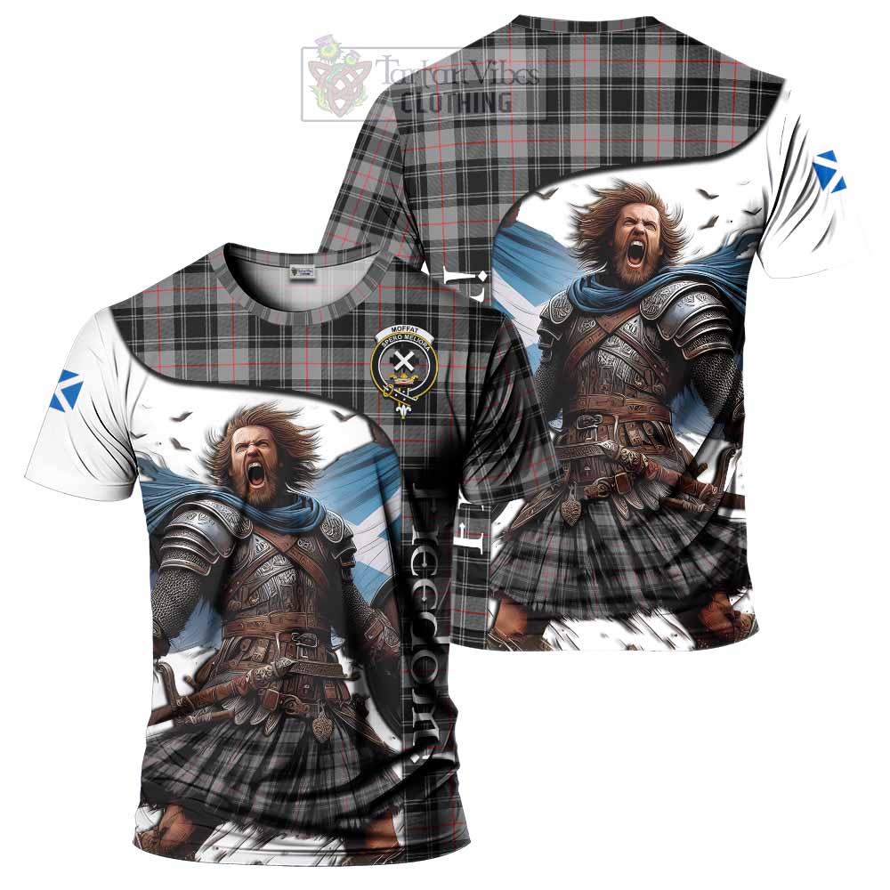 Moffat Crest Tartan T-Shirt Inspired by the Freedom of Scottish Warrior