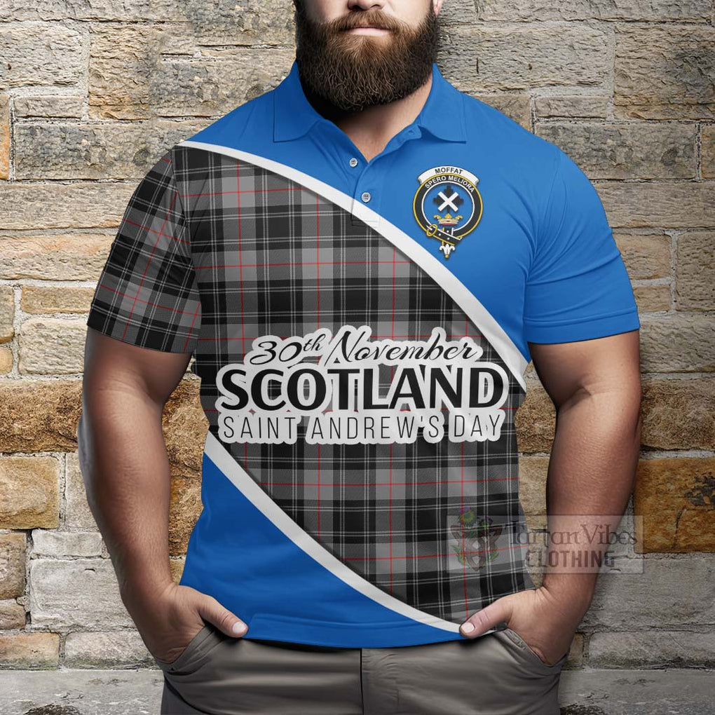 Tartan Vibes Clothing Moffat Family Crest Tartan Polo Shirt Celebrate Saint Andrew's Day in Style