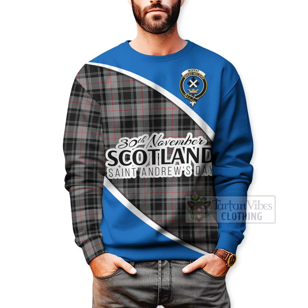 Tartan Vibes Clothing Moffat Family Crest Tartan Sweatshirt Celebrate Saint Andrew's Day in Style