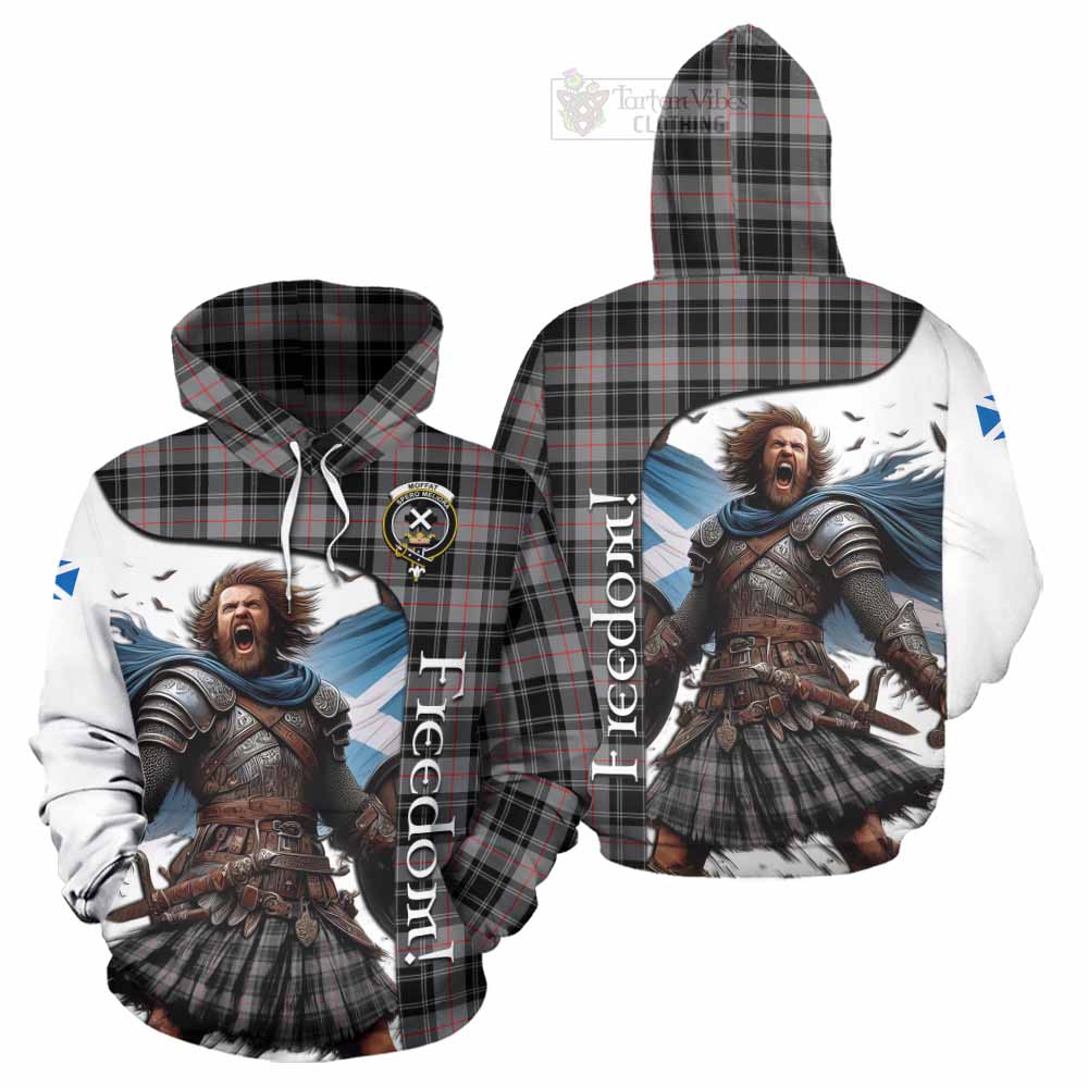 Tartan Vibes Clothing Moffat Crest Tartan Hoodie Inspired by the Freedom of Scottish Warrior