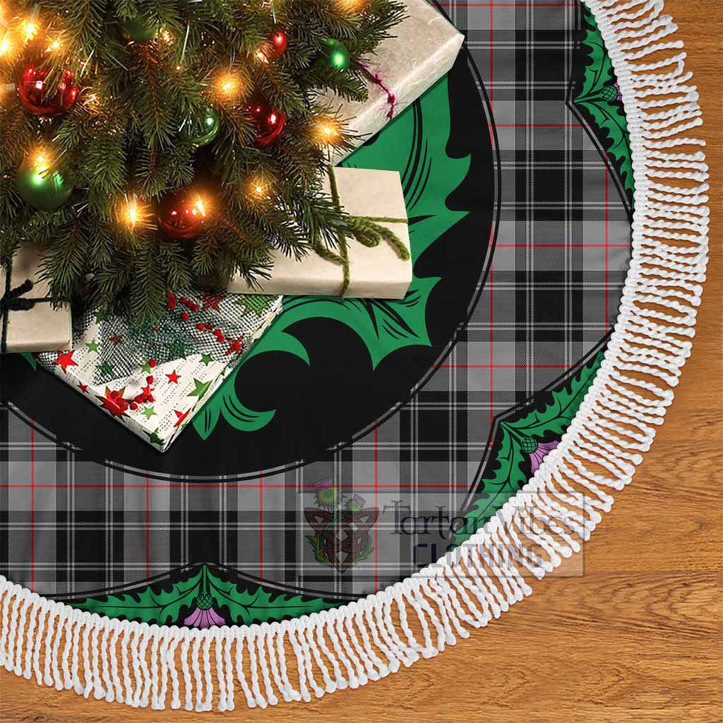 Tartan Vibes Clothing Moffat Tartan Christmas Tree Skirt Scottish Thistle Style