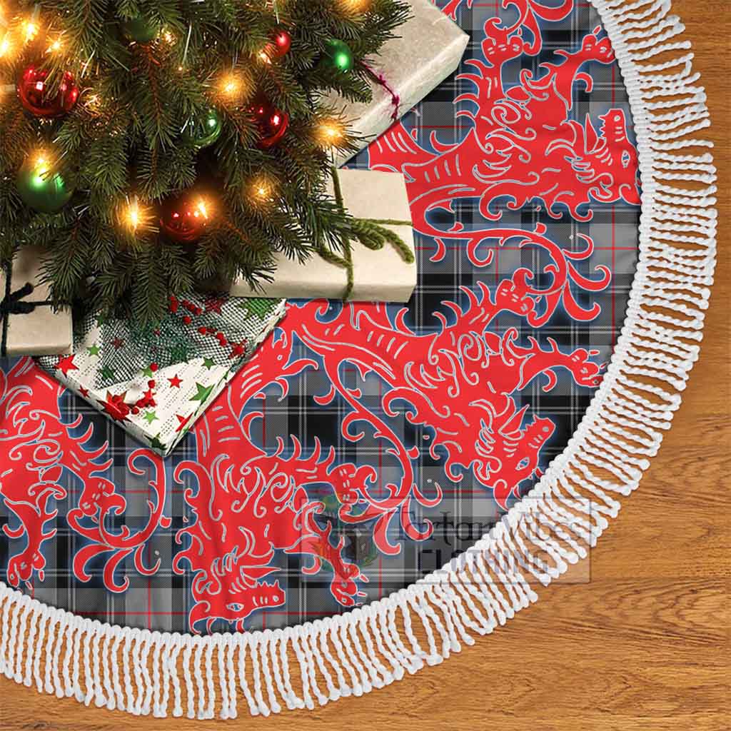 Tartan Vibes Clothing Moffat Tartan Christmas Tree Skirt Lion Rampant Style