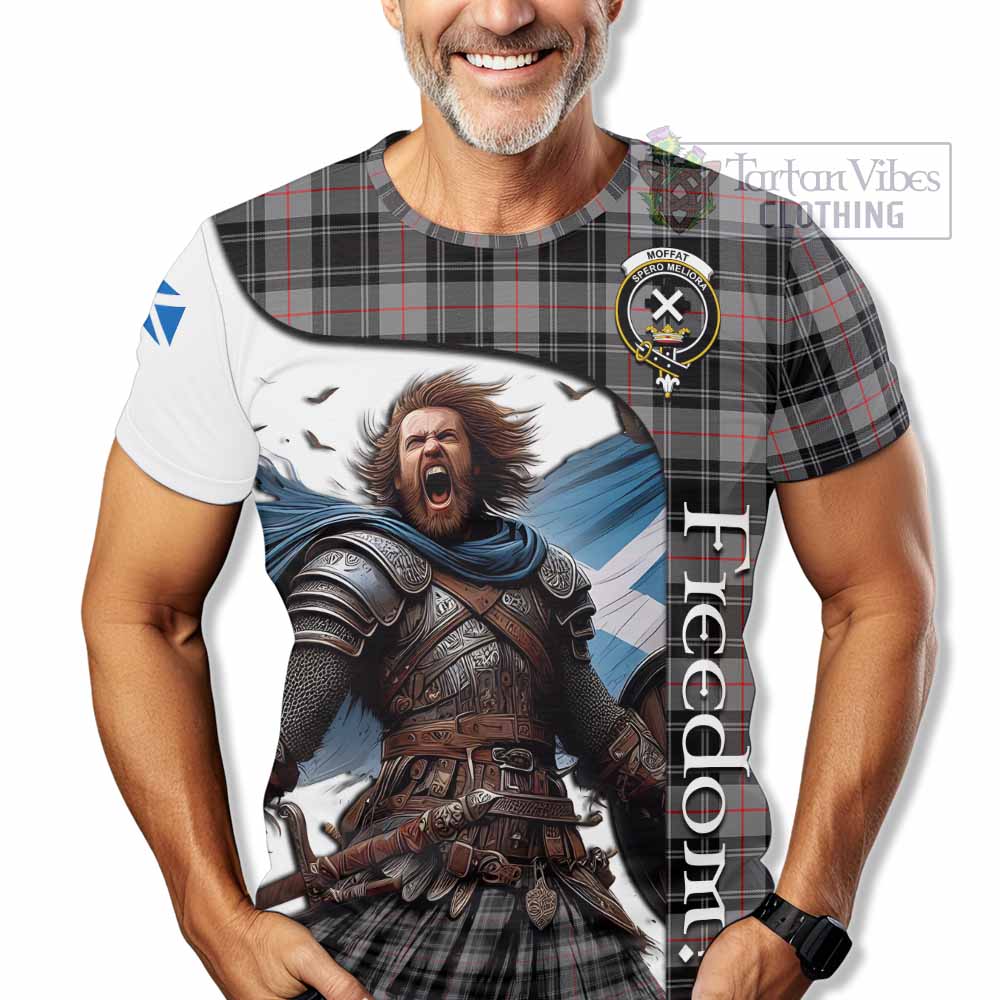 Moffat Crest Tartan T-Shirt Inspired by the Freedom of Scottish Warrior