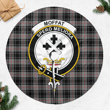 Moffat Tartan Christmas Tree Skirt with Family Crest