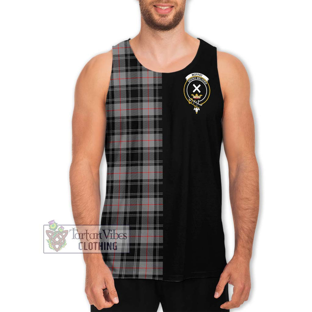 Moffat Tartan Men's Tank Top with Family Crest and Half Of Me Style Men - Tartanvibesclothing Shop