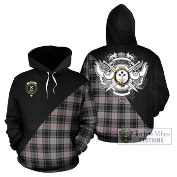 Moffat Tartan Hoodie with Family Crest and Military Logo Style