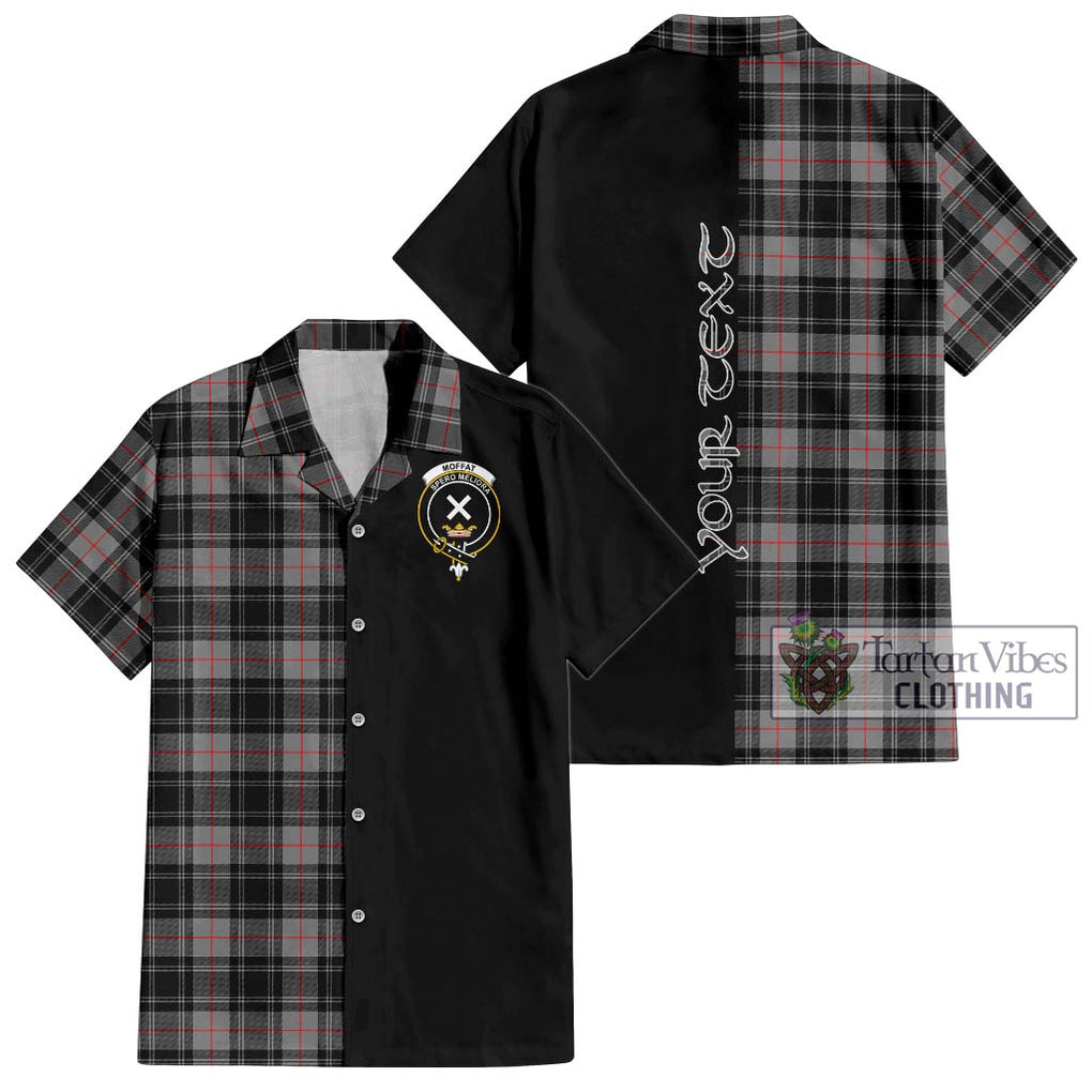 Moffat Tartan Short Sleeve Button Shirt with Family Crest and Half Of Me Style Kid - Tartanvibesclothing Shop