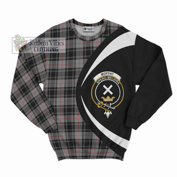 Moffat Tartan Sweatshirt with Family Crest Circle Style