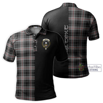 Moffat Tartan Polo Shirt with Family Crest and Half Of Me Style