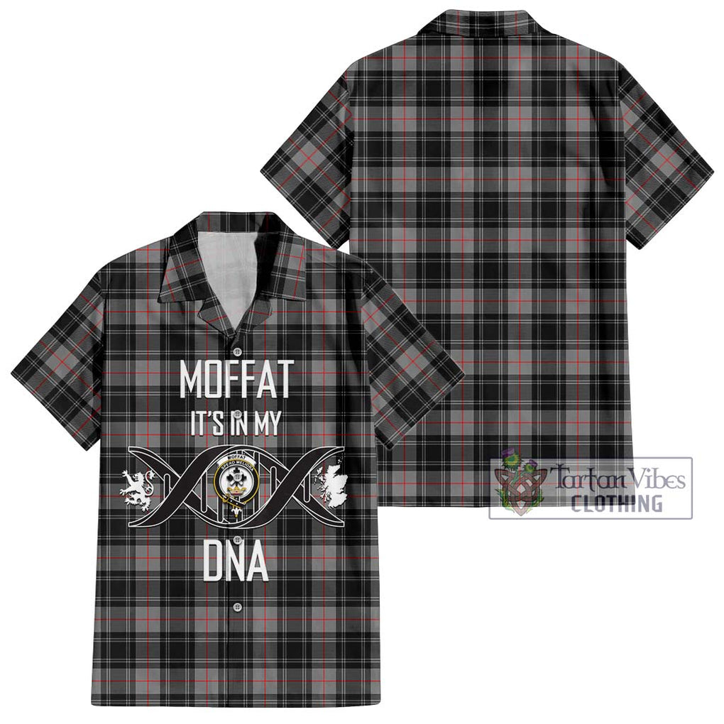 Moffat Tartan Short Sleeve Button Shirt with Family Crest DNA In Me Style Kid - Tartanvibesclothing Shop