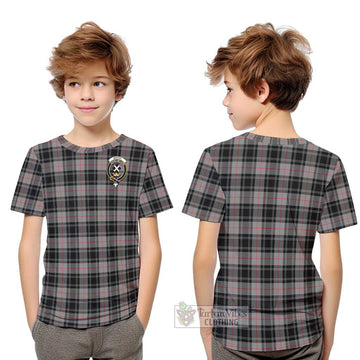 Moffat Tartan Kid T-Shirt with Family Crest