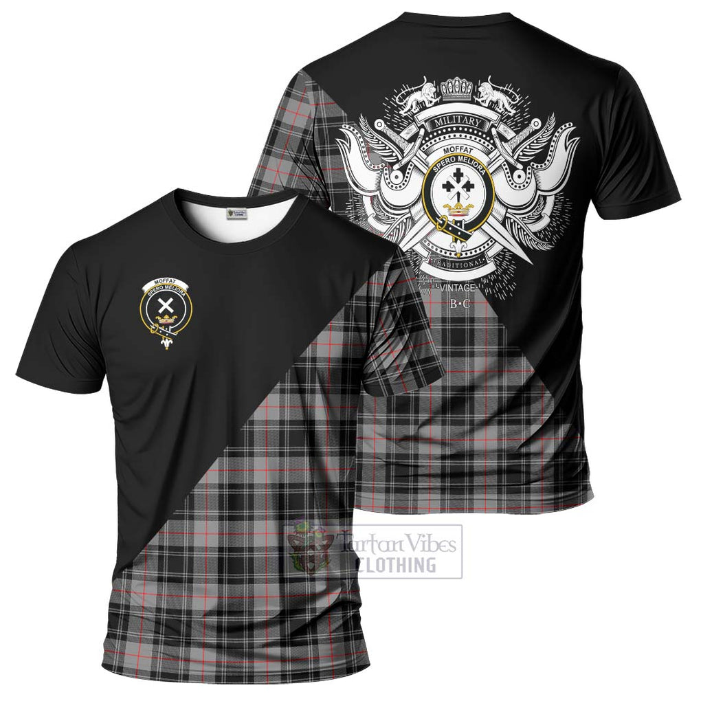 Moffat Tartan T-Shirt with Family Crest and Military Logo Style Kid's Shirt - Tartanvibesclothing Shop