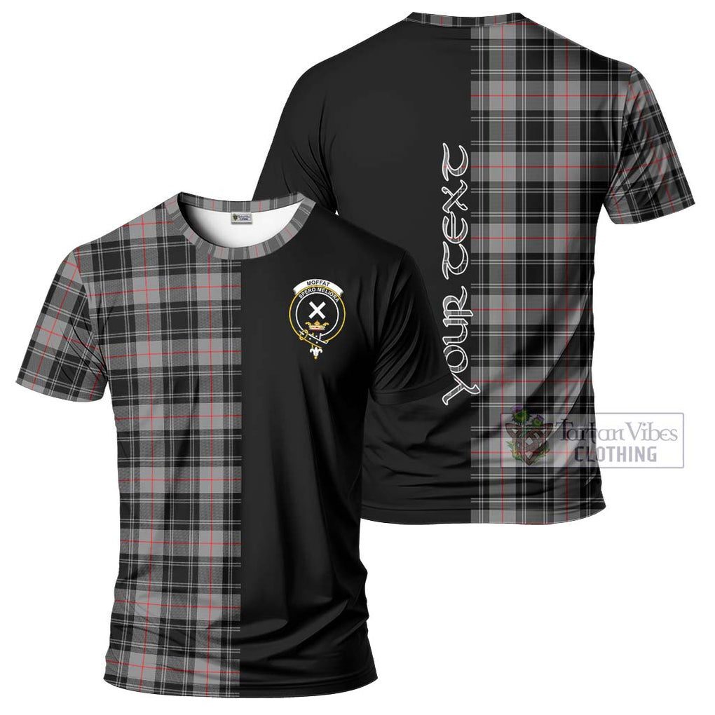 Moffat Tartan T-Shirt with Family Crest and Half Of Me Style Kid's Shirt - Tartanvibesclothing Shop