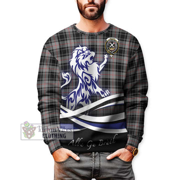 Moffat Tartan Sweatshirt with Alba Gu Brath Regal Lion Emblem