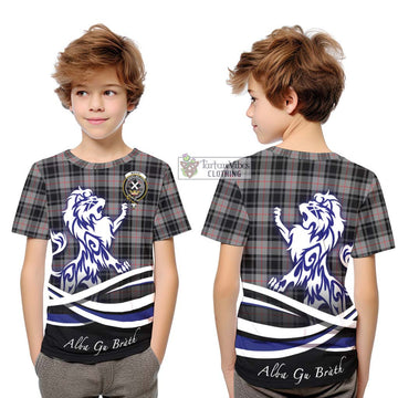 Moffat Tartan Kid T-Shirt with Alba Gu Brath Regal Lion Emblem