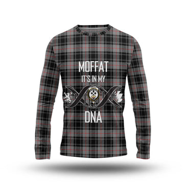 Moffat Tartan Long Sleeve T-Shirt with Family Crest DNA In Me Style