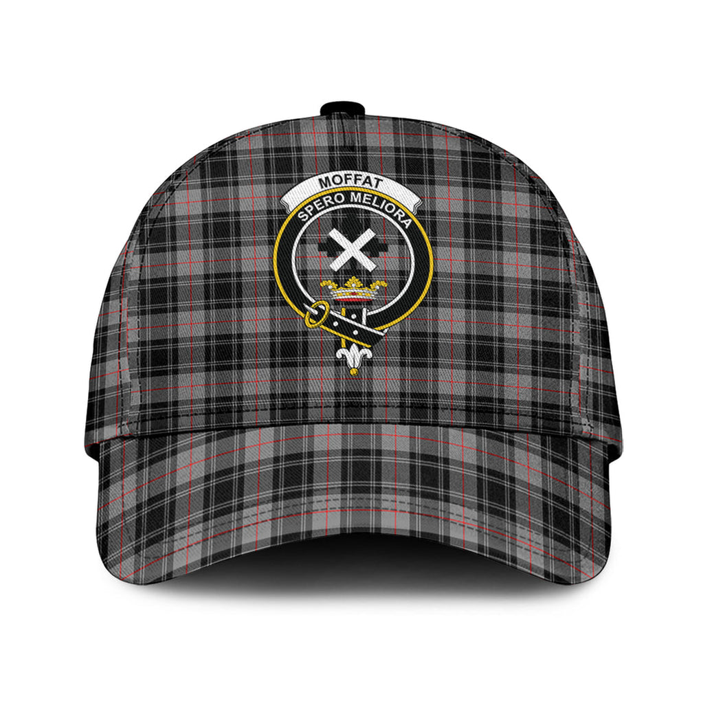 Moffat Tartan Classic Cap with Family Crest Classic Cap Universal Fit - Tartan Vibes Clothing