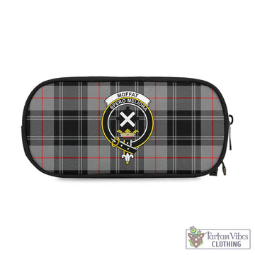 Moffat Tartan Pen and Pencil Case with Family Crest