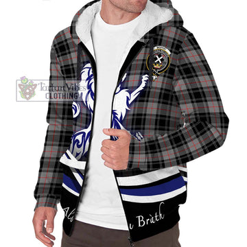 Moffat Tartan Sherpa Hoodie with Alba Gu Brath Regal Lion Emblem