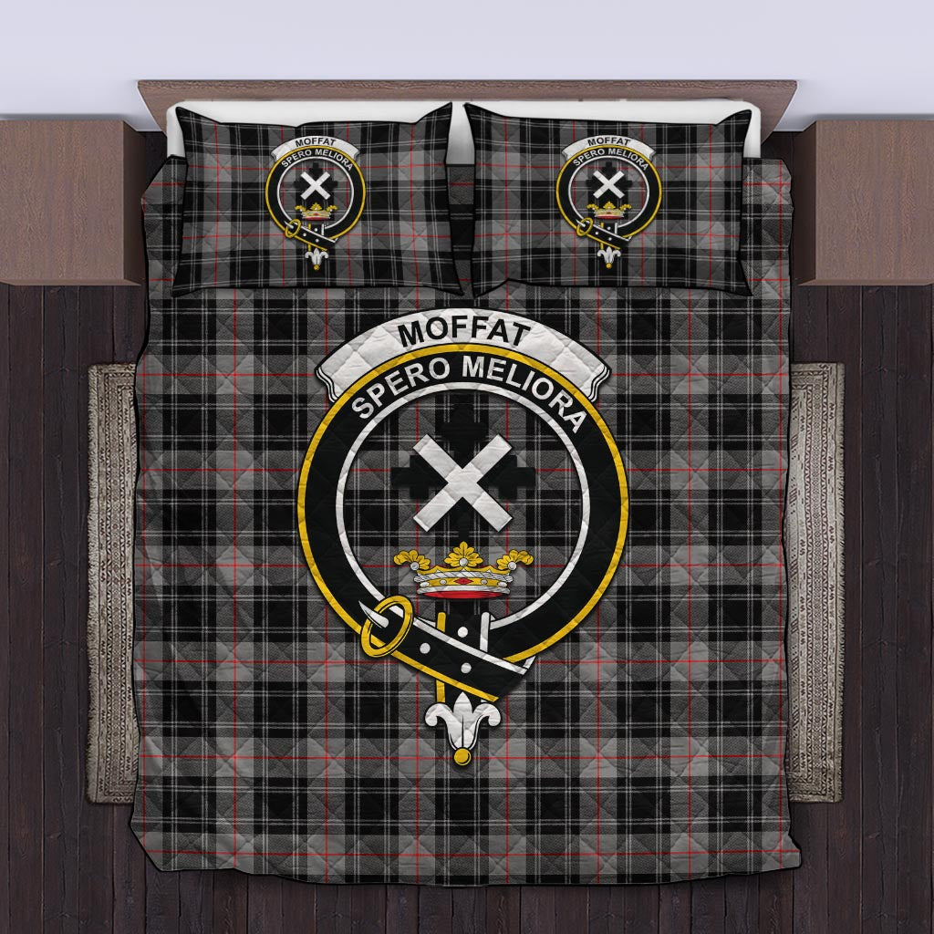 Moffat Tartan Quilt Bed Set with Family Crest Twin - Tartan Vibes Clothing