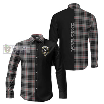 Moffat Tartan Long Sleeve Button Shirt with Family Crest and Half Of Me Style