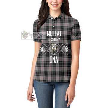 Moffat Tartan Women's Polo Shirt with Family Crest DNA In Me Style