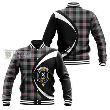 Moffat Tartan Baseball Jacket with Family Crest Circle Style