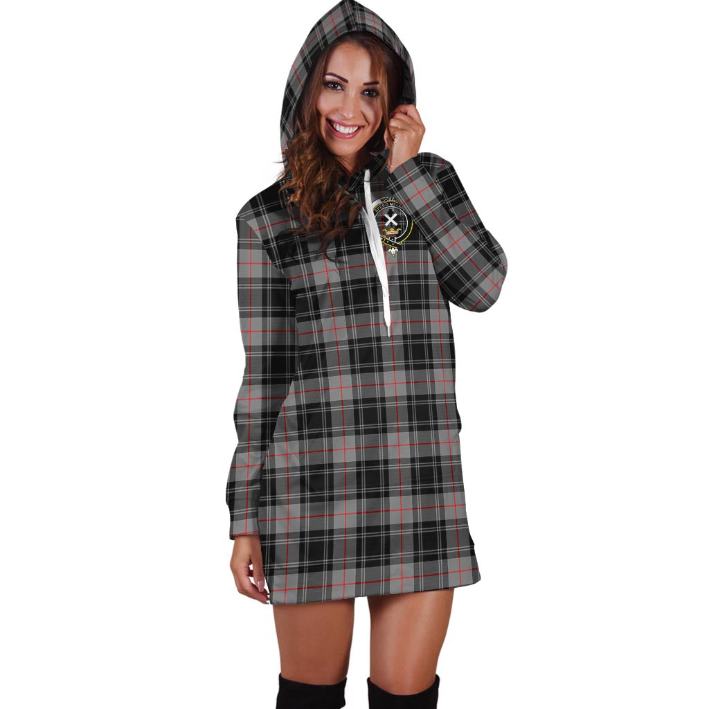 Moffat Tartan Hoodie Dress with Family Crest - Tartan Vibes Clothing