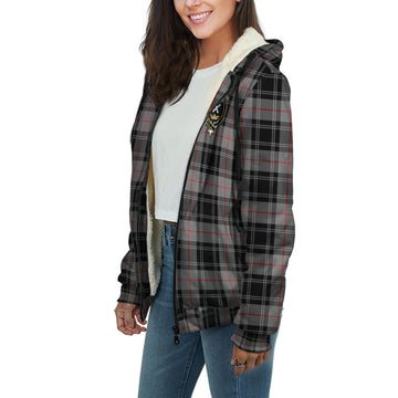 Moffat Tartan Sherpa Hoodie with Family Crest