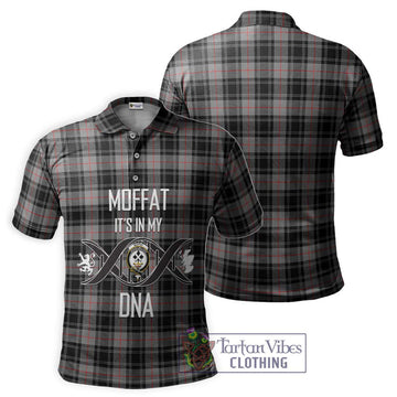 Moffat Tartan Polo Shirt with Family Crest DNA In Me Style