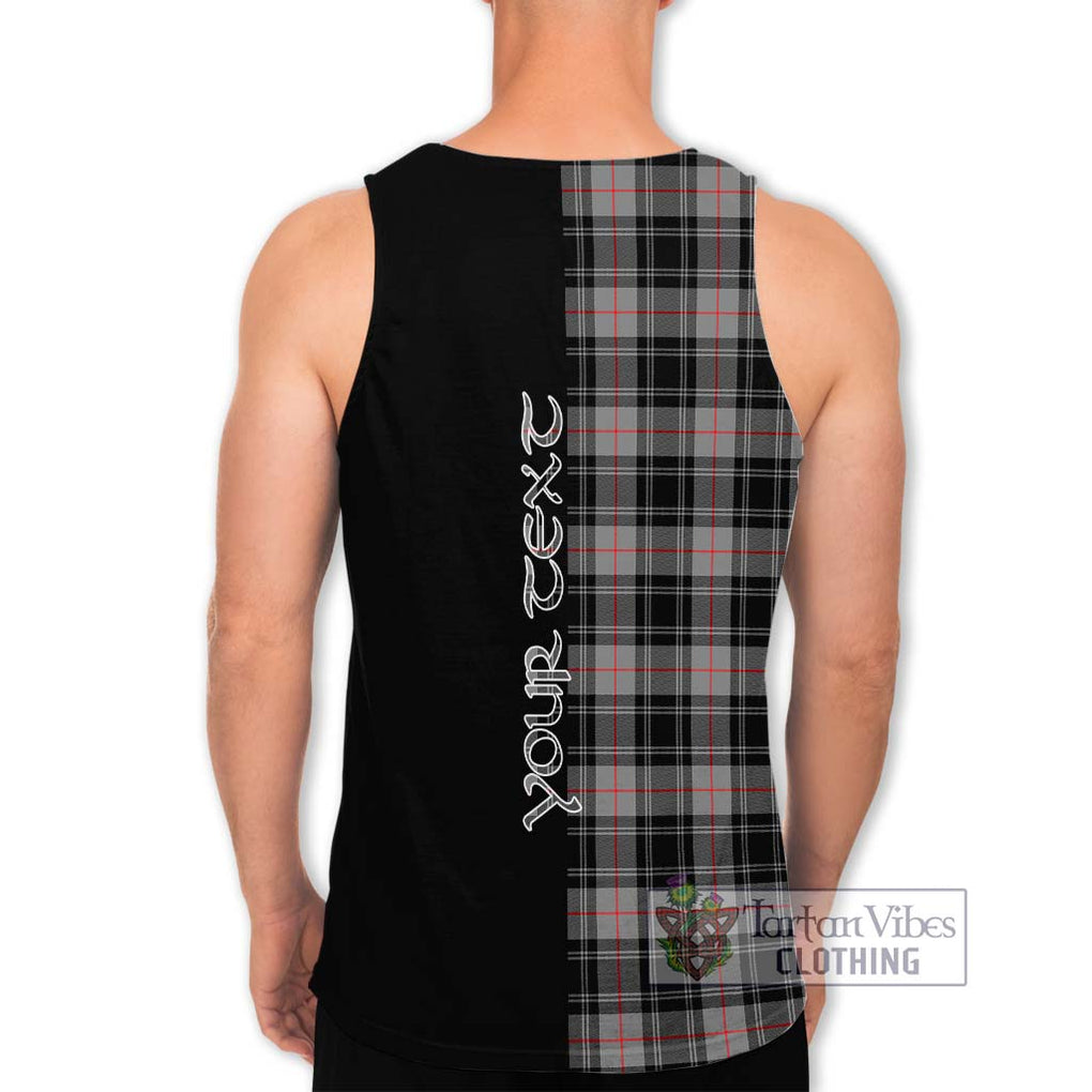 Moffat Tartan Men's Tank Top with Family Crest and Half Of Me Style - Tartanvibesclothing Shop