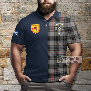 Moffat Tartan Polo Shirt Alba with Scottish Lion Royal Arm Half Style