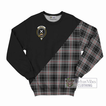 Moffat Tartan Sweatshirt with Family Crest and Military Logo Style