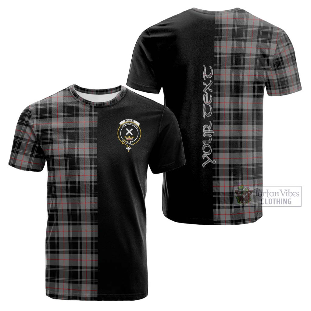 Tartan Vibes Clothing Moffat Modern Tartan Cotton T-shirt with Family Crest and Half Of Me Style