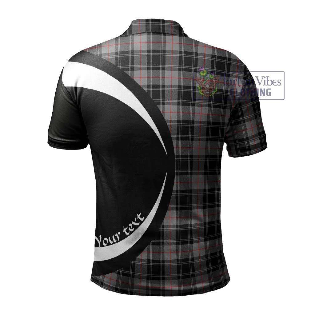 Moffat Tartan Men's Polo Shirt with Family Crest Circle Style - Tartan Vibes Clothing