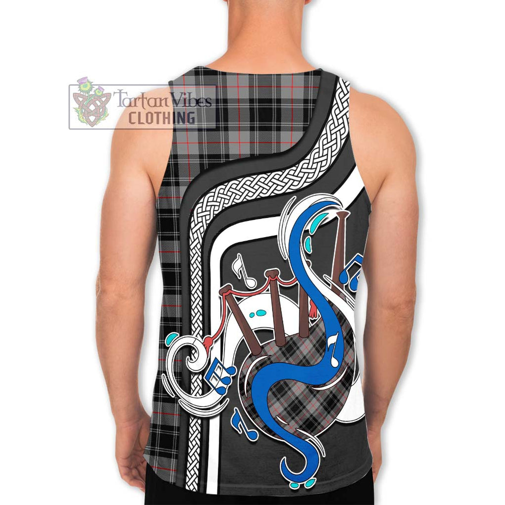 Moffat Tartan Men's Tank Top with Epic Bagpipe Style - Tartanvibesclothing Shop