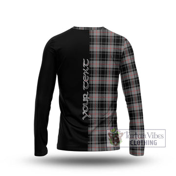 Moffat Tartan Long Sleeve T-Shirt with Family Crest and Half Of Me Style