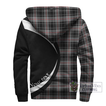 Moffat Tartan Sherpa Hoodie with Family Crest Circle Style