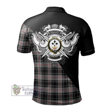 Moffat Tartan Polo Shirt with Family Crest and Military Logo Style